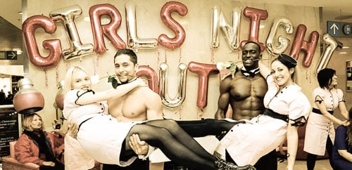 naked butlers, buff butlers in the UK, hen party ideas